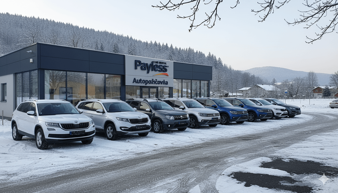 Flotila SUV a 4x4 vozidiel PAYLESS pripravená na zimný prenájom